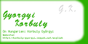 gyorgyi korbuly business card